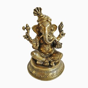 Vintage Brass Ganesha Figurine