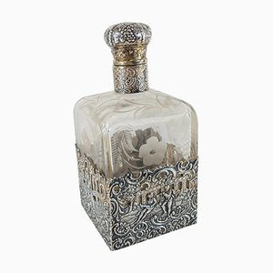 19th Century German Hallmarked Silver Decanter Bottle