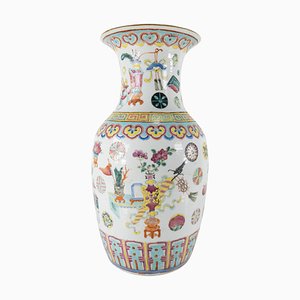 Chinese Famille Rose Republic Enameled Vase