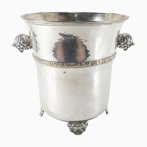 Mid-Century Danish Silver Plate Ice Bucket by Cohr Denmark