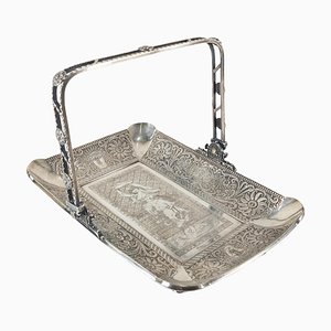 19th Century Aesthetic Silver Plate Bread Basket by Rogers & Bro