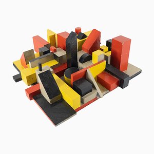 Scultura Mid-Century moderna in legno Pop Art 3D