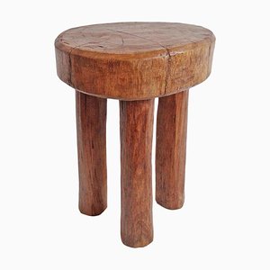 Westafrikanischer Vintage Holzhocker