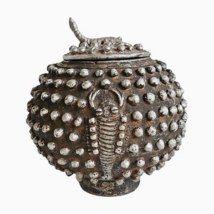 Antique Lobi Aluminum Scorpion Pot