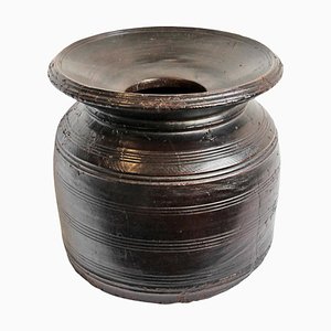 Vaso grande vintage in legno, Nepal