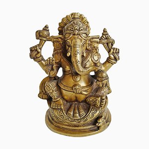 Vintage Brass Ganesha Figure