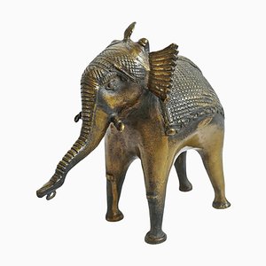 Antiker Jaipur Elefant aus Messing