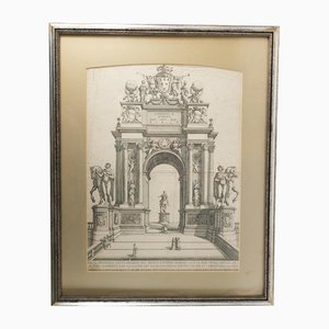 Carlo Rainaldi, Triumphal Arch, 17th Century, Engraving