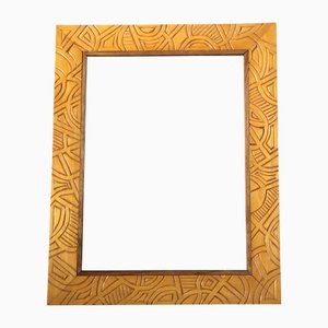 Artisan Carved Wood Picture Frame