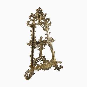 Brass Rococo Revival Table Top Easel