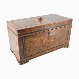 English Georgian George Iii Rosewood Tea Caddy