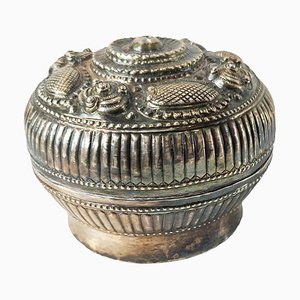 Early 20th Century South East Asian Repousse Silver Betel Box