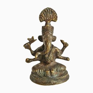 Antique Small Bronze Ganesha