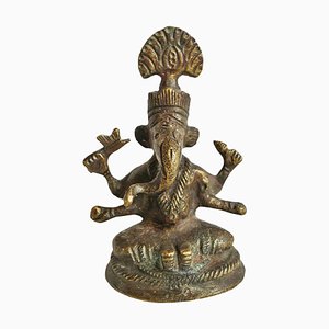 Ganesha antiguo pequeño de bronce