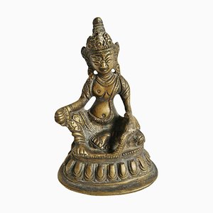 Petite Statue Shiva Antique en Bronze