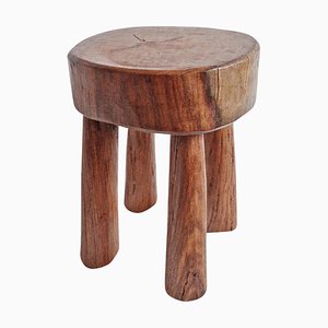 Westafrikanischer Vintage Holzhocker