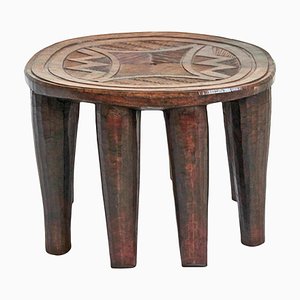 Mid 20th Century Vintage 8 Leg Wood Nupe Side Table