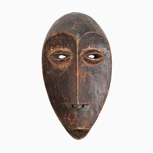 Vintage Lega Maske aus geschnitztem Holz