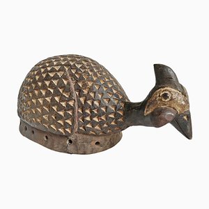 Máscara de casco de gallina de Guinea de Burkina Faso vintage