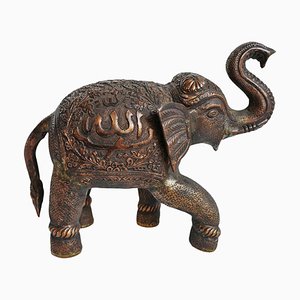 Éléphant Antique en Cuivre