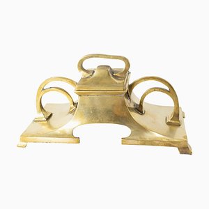 Early 20th Century Art Nouveau Bronze Inkwell