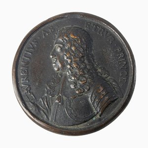 18th Century Italian Bronze Medal of Lorenzo Medici by Antonio Selvi