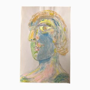 EJ Hartmann, Abstract Modernist Portrait, 2000, Paint on Paper