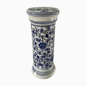 Tabouret de Jardin en Porcelaine Bleue et Blanche, Chinoiserie