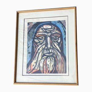 Irvin Amen, Untitled, 1970s, Lithograph and Pencil on Paper, Framed