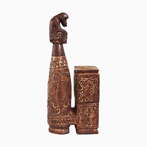 Vaso antiguo de tuerca de betel de Timor tallada