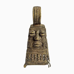 Cloche Igbo Antique en Bronze d'Afrique de l'Ouest