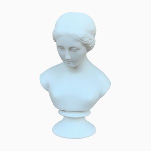Vintage Female Parian Porcelain Bust Sculpture in Porcelain, 1960s