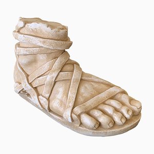 Roman Plaster Foot Sculpture