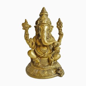 Vintage Brass Ganesha Figure