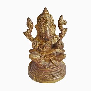 Small Vintage Brass Ganesha Figure