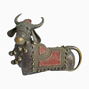 Taureau Nandi Antique en Laiton Inde