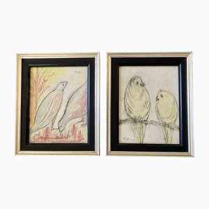 Perkins, Ohne Titel, 1960er, Aquarell auf Papier, Gerahmt, 2er Set