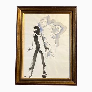 Untitled, 1970s, Watercolor on Paper, Framed