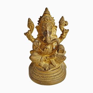 Petite Statue Antique de Ganesh en Laiton