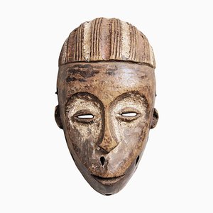 Masque Tribal Lega Vintage en Bois Sculpté