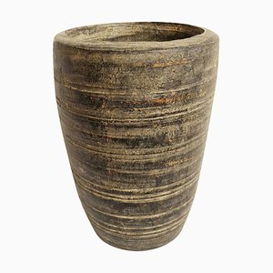Brown Nagaland Wood Pot