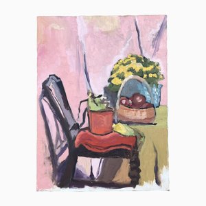 Modernist Still Life Interior, 2000s, Painting on Canvas