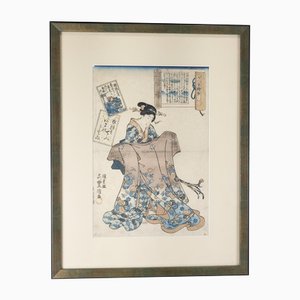 Utagawa Kunisada (Toyokuni III), Japanischer Ukiyo-E, Holzschnitt, 19. Jh.
