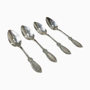 19th Century American Sterling Silver Union Pattern Spoons by Wendt & Co. for Ball Black & Co., Set of 4