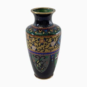 Japanische Cloisonné Vase aus Emaille, frühes 20. Jh.