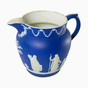 Jarra inglesa de jasperware azul, siglo XIX de Wedgwood