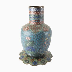 Japanische Edo-Periode, 19. Jh. Cloisonne Emaille Vase in Hammerform