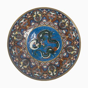 Japanisches Cloisonné-Emaille-Ladegerät, frühes 20. Jh. mit Drachen