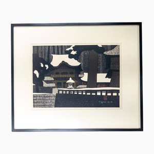 Kiyoshi Saito, Japanese Winter in Nikko, 1969, Woodblock Print