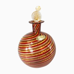 Mid-Century Italian Venetian Murano Swirled Glass Perfume Bottle by La Fornasotta